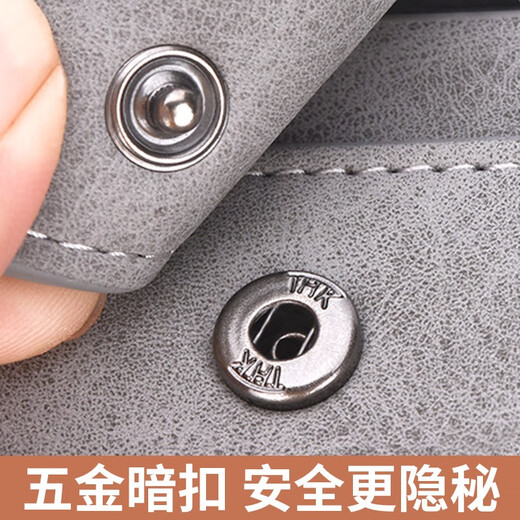 花花公子（PLAYBOY）男士钱包短款钱夹大容量多卡位皮夹多功能送父亲老公生日礼物礼盒 淡雅灰色【多功能 可放驾驶证】