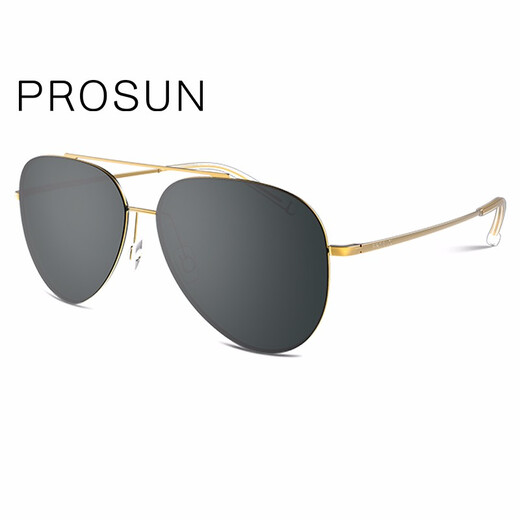 Baosheng New sunglasses for men and women, simple polarized sunglasses for pilots, steel wire metal driving mirror PS7027 C60 frame light gold