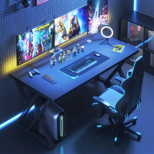 MIHAO computer desk desktop home simple modern e-sports room game table writing table simple table single table reinforced model obsidian black 140cm