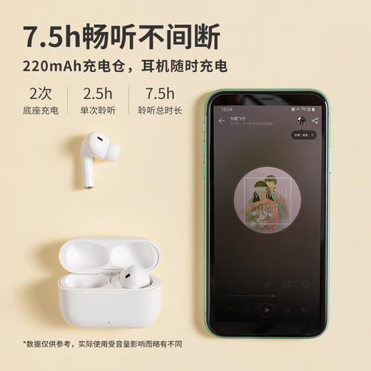 Miniso (MINISO) wireless Bluetooth headsets support Apple, Huawei, Xiaomi mobile phones, gaming, sports, running, mini in-ear K99 Morandi color, K66pro (pink)