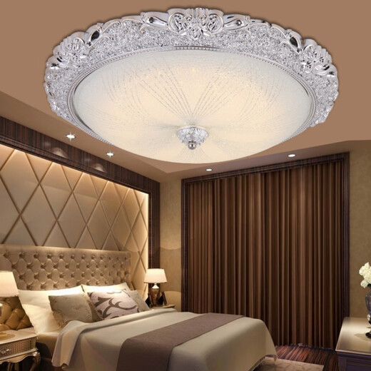 
XMSJ European Ceiling Light Modern Country Living Room Lighting Retro Bedroom Aisle Balcony Entrance American Ceiling Light 24W 1048 Retro 30cm Tri-Color Transformation 24W