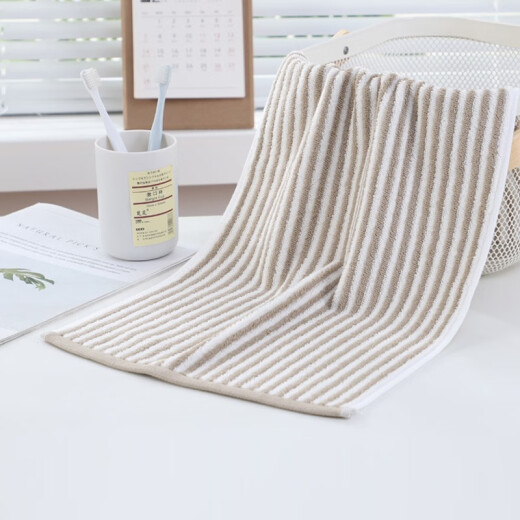 Toalla de algodón puro dorado GA1047A Algodón de algodón completo Lavado y baño para niños y baño suave y absorbente y no es fácil perder el cabello para hombres y mujeres 4 tiras (gris + amarillo + marrón + verde)