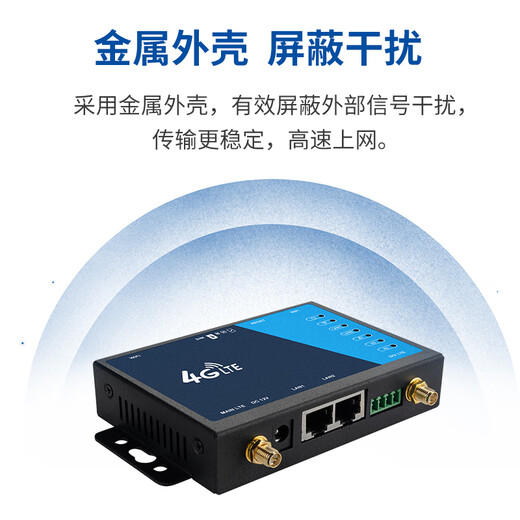 Enrutador inalámbrico Tuoshi red remota sim a wifi con cable China Unicom Telecom Internet de alta velocidad Netcom completo enrutador de tarjeta 4g grado industrial empresarial SMA primeras dos antenas LT220 carcasa de hierro pequeña cuatro antenas con equipo de puerto serie + sin paquete (tarjeta propia)