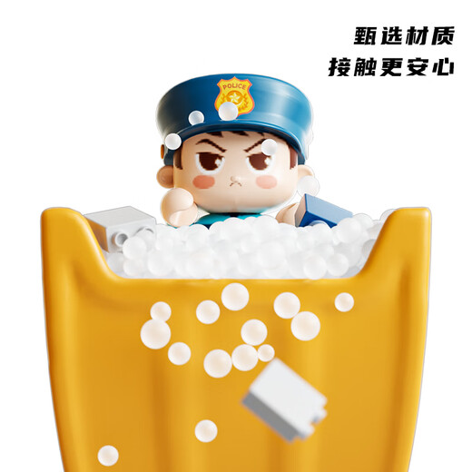 费乐（FEELO）兼容乐高大颗粒儿童拼装积木玩具男女孩生日礼物警察局Y42004