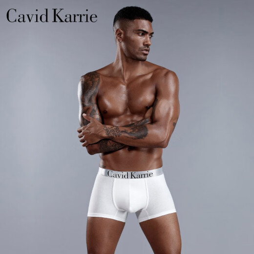 CavidKarrie official brand underwear men's pure cotton antibacterial crotch mid-waist sports large size breathable seamless four-corner youth boxer briefs A1K1126-A bean paste + black + gray + blue 3XL160-180Jin [Jin equals 0.5 kg]