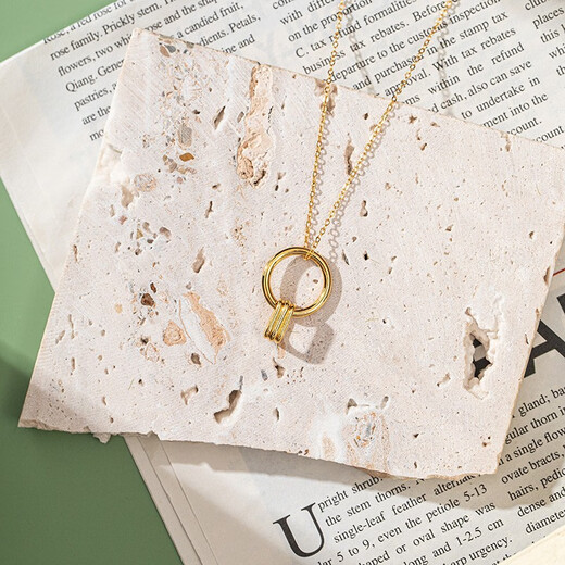 Yuanwenyuan 18K gold necklace Jingui pendant, simple and fashionable women's model, birthday gift for girlfriend and wife, Jingui pendant