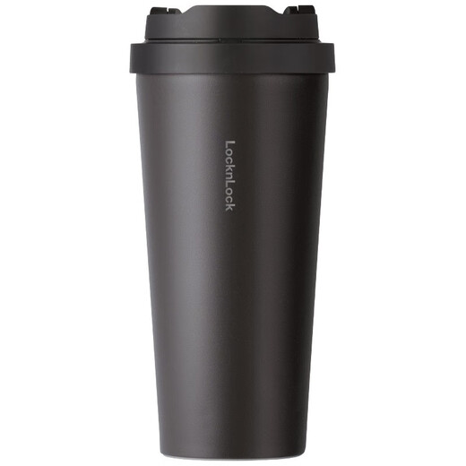 LOCK & LOCK Meet Yuanqi Thermos Cup Taza de café portátil para mujeres Taza de agua Taza para beber directa atractiva para hombres Logotipo corporativo Personalización de regalos Negro 550 ml