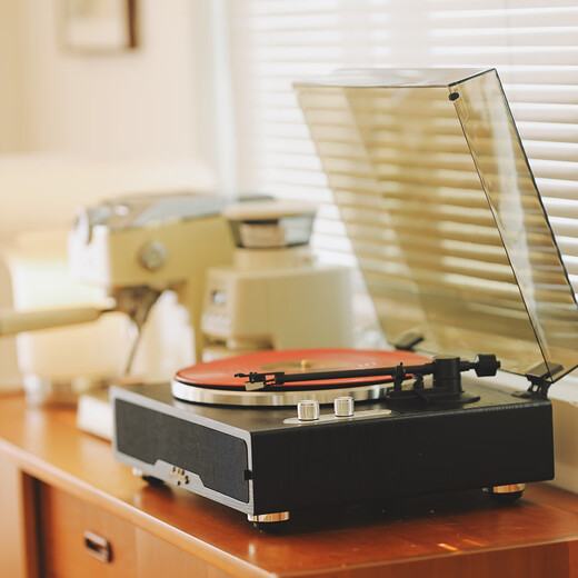 Ask and add WHATPLUS From1946 vinyl record player, gramophone retro, high-end record player, record audio all-in-one machine, Bluetooth speaker, birthday gift, black-1946