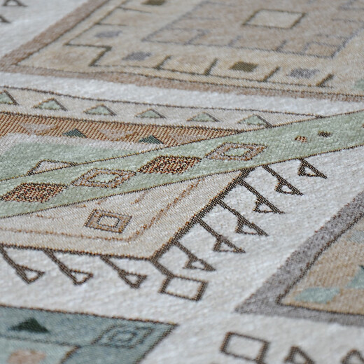 Zhonghong European and American carpet living room bedroom bedside coffee table American plaid personalized weaving machine washable home large area light luxury modern plaid 200*290CM