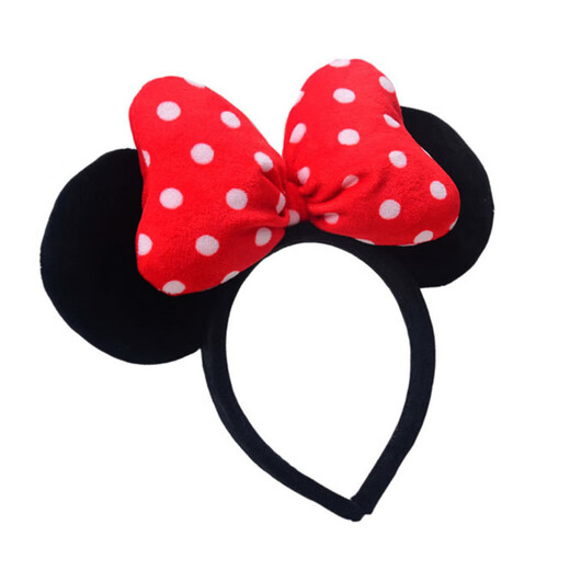 Disney Plüschspielzeug echtes Haar Accessoires Cartoon Mädchen Dress Up Ornamente Mickey Mouse Geburtstagsgeschenk Minnie Hairband