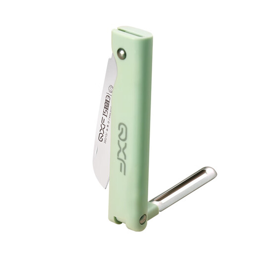 巧媳妇（SMARTWIFE）折叠水果刀 不锈钢小巧多功能家用便携随身瓜果刀削皮刀具 绿色