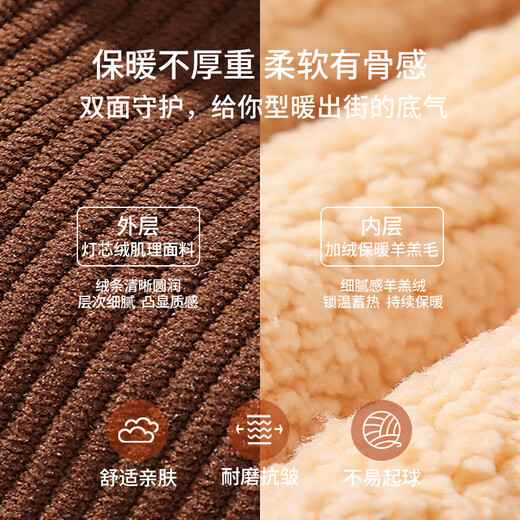 Baleno jacket autumn and winter men's heavyweight warm plus velvet thickened jacket lambswool texture windproof corduroy cotton jacket