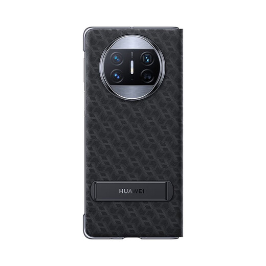 Huawei Original Matex3 Smart Window Leder Hülle Klappbildschirm Smart Flip Mobile Hülle Bracket Collector's Version Original Full-Inclusive Anti-Fall Business Limited Protective Case Matex3 Smart Window Bracket Leder Hülle [Black]