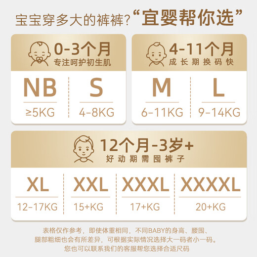 宜婴弱酸红山茶花裤柔软超薄小内裤透气干爽拉拉裤婴儿男女宝宝学步裤 纸尿裤M号46片【6-11kg】