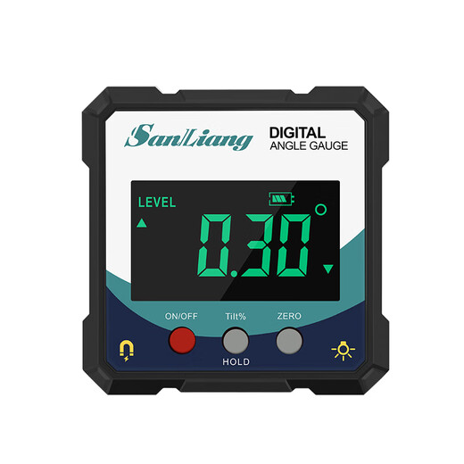 Three-quantity high-precision with dual laser and magnetic angle gauge level digital display inclinometer box electronic angle ruler JDH09 single-sided magnetic