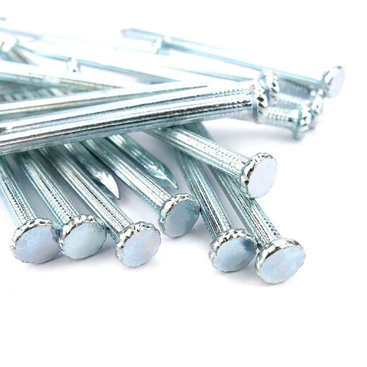 Hasdick Jingcang distribution cement steel nails straight grain cement nails white steel nails galvanized cement nails construction site nails 50mm (1KG)