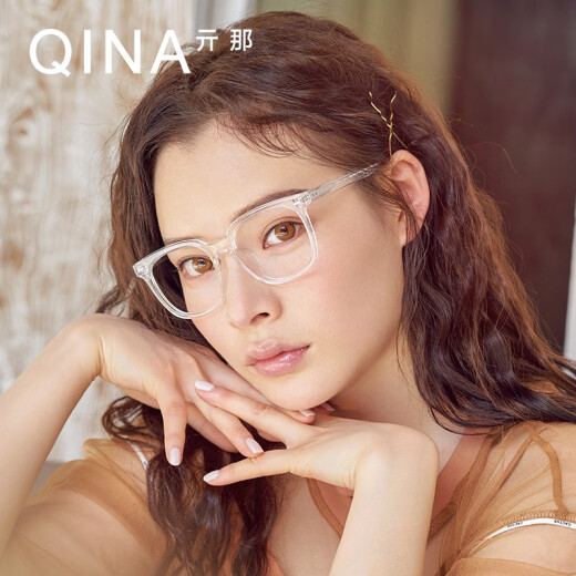 Qina (Qina) Qina Qina New Style Zhao Lusi Той же оптическая линза панель Myopia Glasses Frame QJ5035QJ5070 рамка + анти-синий свет 1,56 штуки (пожалуйста, спросите обслуживание клиентов для получения подробной информации о степени адаптации, оставьте цвет цвета сообщения)