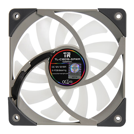 利民Thermalright TL-C12015W-S ARGB机箱5v幻彩风扇12cm薄款风扇白色 TL-C12015S【两只装+4针1分3线】