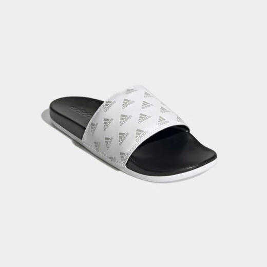 阿迪达斯（adidas）男女拖鞋沙滩鞋logo印花一字拖时尚户外春秋情侣GV9737 White M 11 / W 12