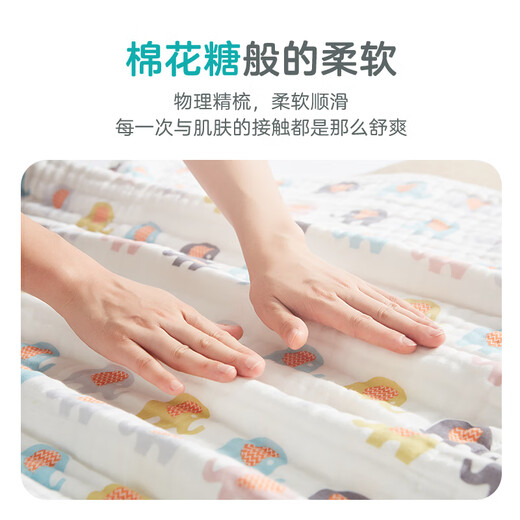 Youmeng 10-layer winter gauze bath towel thickened newborn child towel quilt pure cotton absorbent baby bath towel autumn style fresh strawberry (thick ten-layer gauze) 110*110cm (0-3 year old baby size)