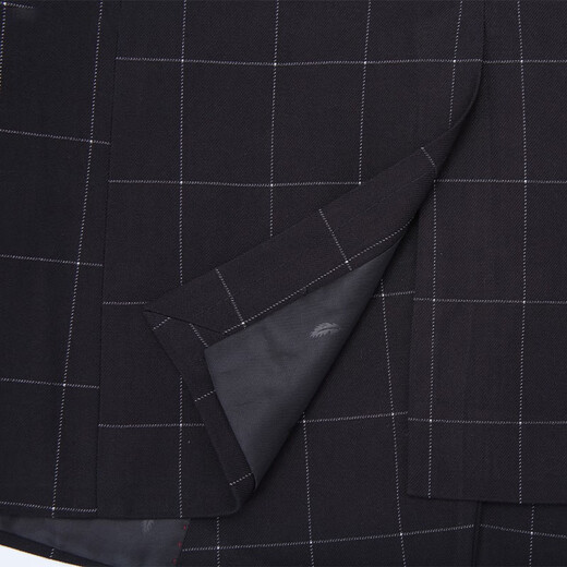 HAIPAIHAOYU Suit Set Men's Business Suit Double Breasted Black Plaid Gentleman's Suit 9922 Black Plaid M 170/92A