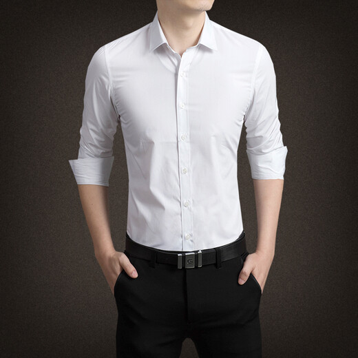 Kaduton best man's shirt trousers suit two-piece set four season Korean style slim best man's wedding dress brothers suit long-sleeved white shirt + black, pants + bow tie XL 125-135