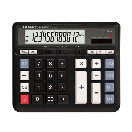 SHARP (SHARP) EL-2135 Computer Big Button Bank Financial Accounting Cashier Calculator 12-digit EL-2135 Red Cannot pronounce