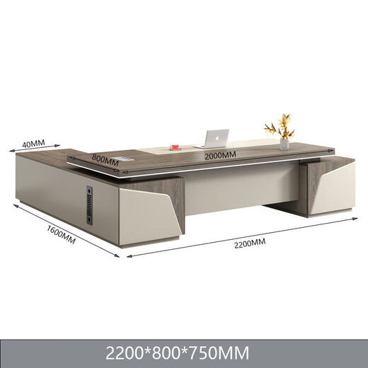 First painting desk office boss desk company business style manager desk minimalist director president desk 1.8*0.8+ side cabinet