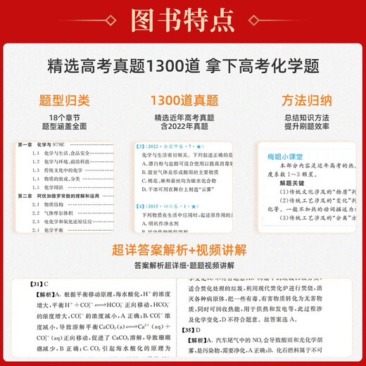 备考2025 2024新版张梅高考化学**分类全刷基础1300题 高考化学精选** 新高考文理科全国通用 高中化学知识点复习资料教辅书 可搭李政化学1000题冲刺600题首都师范大学出版社