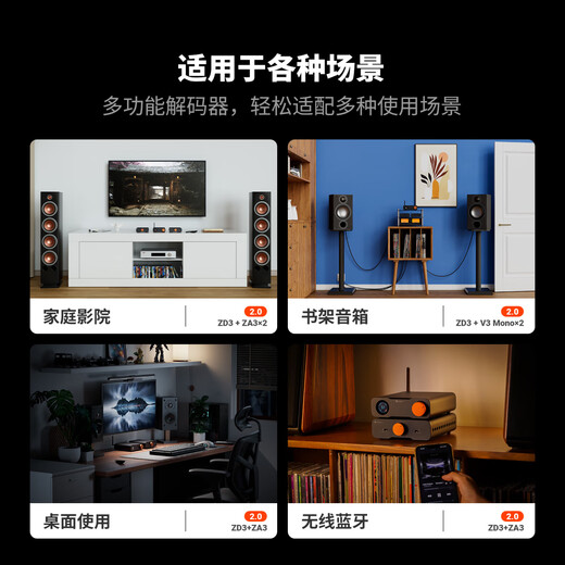 FOSI AUDIO ZD3 professional audio decoder HIFI fever-grade desktop wireless Bluetooth DAC lossless music player high quality ZD3+ZA3-48V