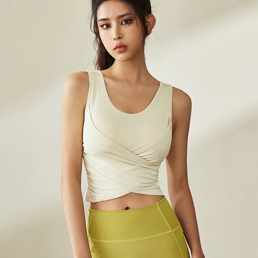 LULU CENTURY sports vest with chest pad for women, shockproof running, Pilates training, fitness clothing, slim slimming, yoga sleeveless, purple L