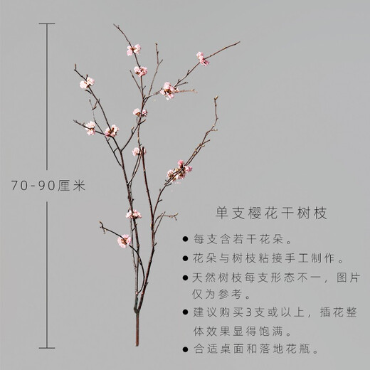 Aesthetic Hacker Handmade Birch Trunks Mountain Twisted Magnolia Branches Bouquet Living Room Decorations Dried Flowers Real Flower Arrangements Home Indoor Three Cherry Blossoms Are More Affordable
