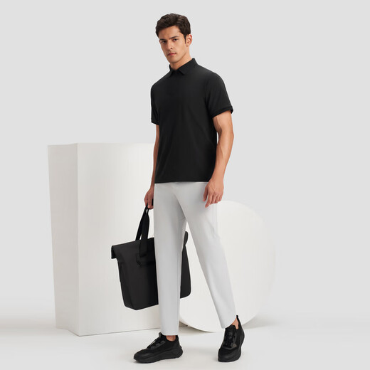迪桑特（DESCENTE） DUALIS系列 都市通勤 男士 短袖POLO衫 BK-BLACK M (170/92A)
