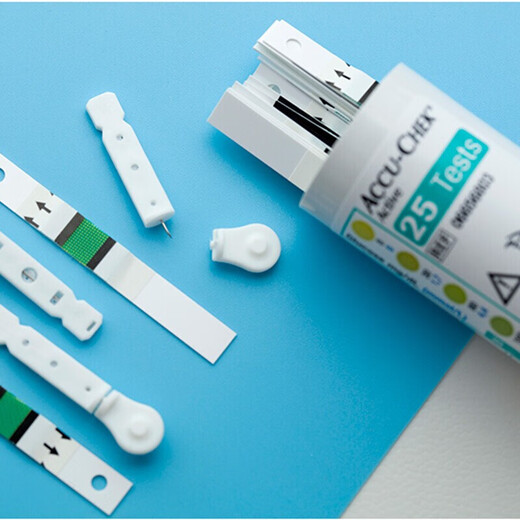 罗氏活力血糖试纸条免调码测血糖测糖活力型血糖仪试纸50/100片 血糖 试纸+针棉