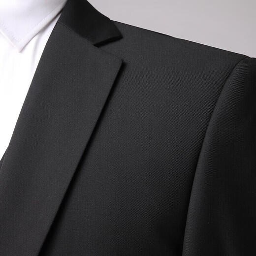 
Kaduton Wedding groom wedding suit men's suit groom group dress suit three-piece wedding dress black (suit + trousers + vest + shirt) XL