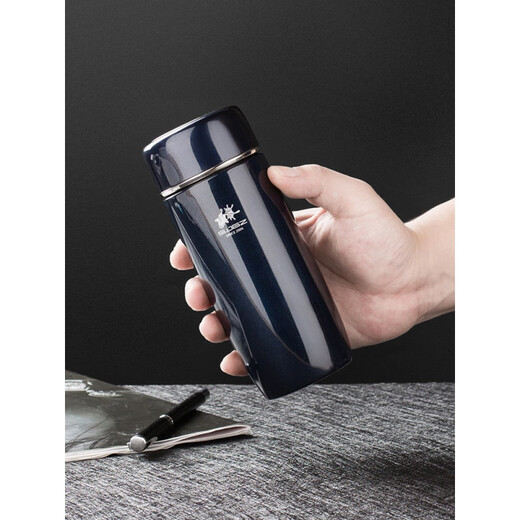 Tout le temps yafu yatai thermos tasse pour hommes et femmes grandes capacités pour enfants tasse d'eau 304 en acier inoxydable étudiant portable mignon léger luxe gris gris 2694/350 ml + tasse pinceau