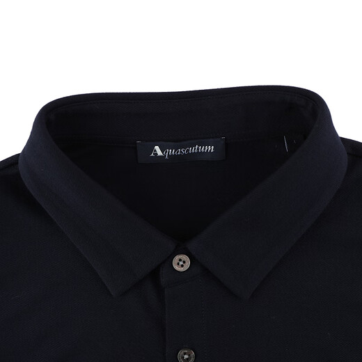
AQUASCUTUM New Winter Men's Cotton Blended Long Sleeve Shirt Q4865EI021 Dark Blue 39 L