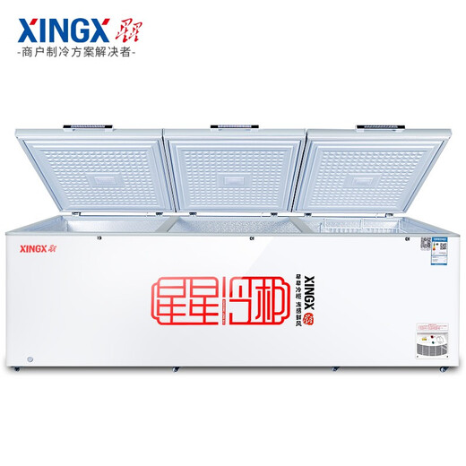 Xingxing (XINGX) морозильник Коммерческий морозильный морозильный морозильник с морозильной категорией с морозильной камерой с односторонней температурой горизонтальный морозильный морозильник с морепродуктами замороженное мясное шкаф фруктовый холодильник 518 г [-40 градусов быстро морозильник может быть установлен 673 дюйма [джин равен 0,5 кг]]]]