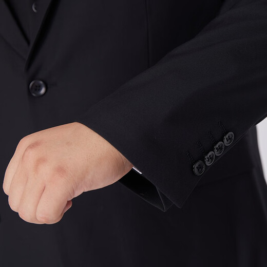 席臣加肥加大码西装外套休闲男宽松商务西服显瘦大号胖子肥佬西服套装 黑色单西 4XL （190-210斤）