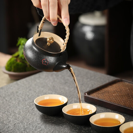 Heban Tea Set Complete Teapot Set Birthday Gift Men's Gift Customized Souvenir Business Souvenir Housewarming Gift Lift Pot Tea Set 1 Piece