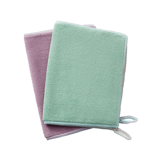 Carole special rag for wiping furniture, absorbs water and does not shed lint, housekeeping wipes tables and cabinets, cleans towels, absorbs dust and wipes dust, double layer, double color mixed color, 5 pieces, 20*30cm (hook