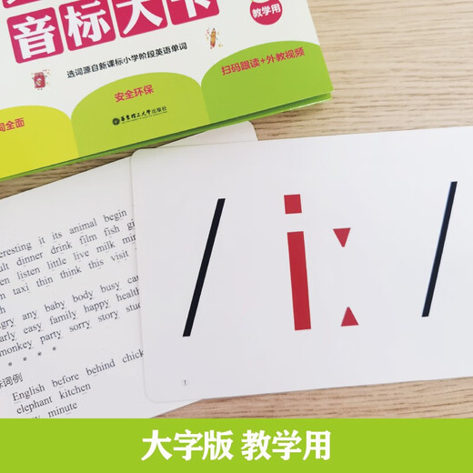 Englische internationale phonetische Alphabetkarte (Version mit großen Zeichen. Für den Unterricht)