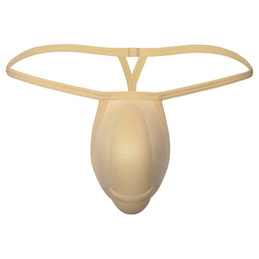 Ye Zimei Men's Sexy Small Belt Sexy Underwear Sponge U Protruding Crotch Protector Trendy Men's Breathable Invisible Thong 3D Three-Dimensional Big Swimming Underpants Gasket Flesh L