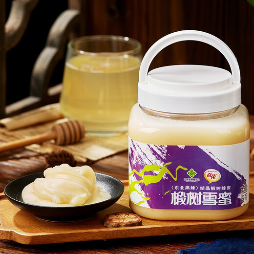 Baihua Honey Chinese Time-honored Brand Breakfast Milk Oatmeal Companion Black Bee Linden Tree Snow Honey 1000g*2 bottles
