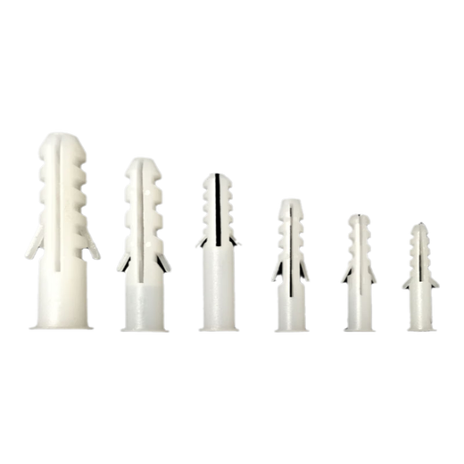 Weiwang national standard white plastic expansion tube/rubber plug with screws small yellow croaker plastic rubber plug expansion tube expansion screw bolt tube 5*25+iron screw M3*25 (250 sets)