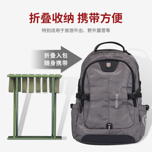 Huakaizhixing Mazar folding stool household bench portable outdoor folding chair leisure chair stool low stool army green
