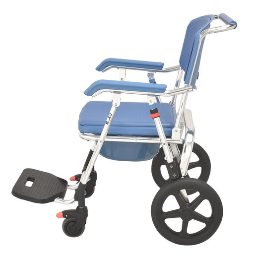 Wei Yikang (Weiyikang) Ältere Toilettenstuhl für Rollstuhl für Mobile Home Toilettenstuhl Duschbad Aluminium Legierung Behinderte Toilette 699L Aluminiumlegierung Offener Blow Formteller Ein-Knopf-Klappe
