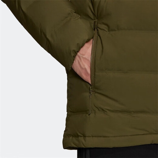 Ropa para hombres Adidas, deportes cómodos y versátiles y chaqueta de collar de pie caliente a prueba de viento IL8928 GT9197 m