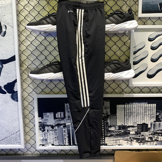 Adidas (Adidas) Jogginghose Herrenhosen Sommer Neues Freizeithosen gewebt atmungsaktives Fußballtraining Fußhosen Hose IB5012 IB5012 Schwarzes Hosen Zipper XL
