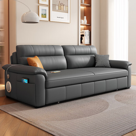 
Porzi sofa bed integrated and dual-purpose 2025 new cream style small apartment living room study direct pulling and stretching folding bed, outer diameter 2.06 meters [Bluetooth speaker + storage box] Comfortable latex model [S+ grade Napa leather]